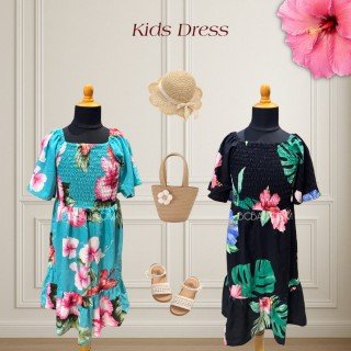  Hot Sale Rayon Floral Kids Dress